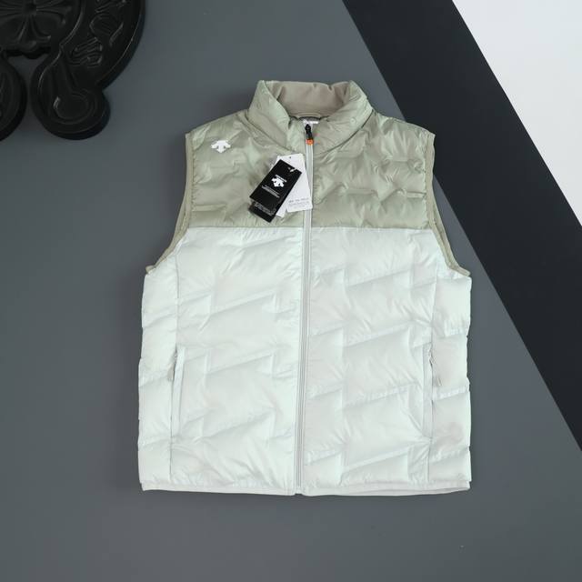 High-quality Descente Autumn/Winter Down Jacket with Stand Collar and Zipper fo