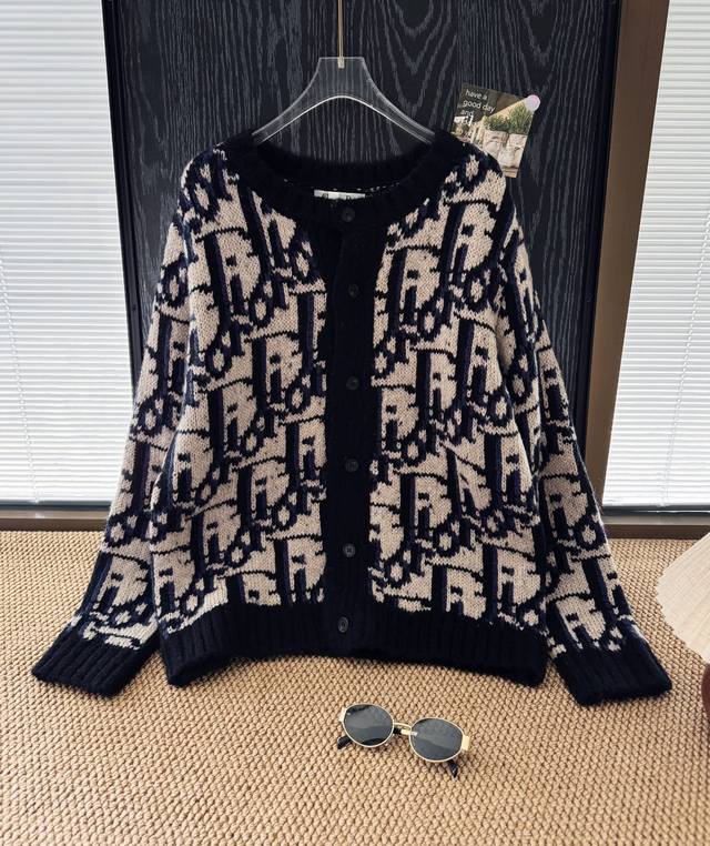 Price: ? Product Name: Dio* Classic All-over Logo Jacquard Wool Knit Cardigan S