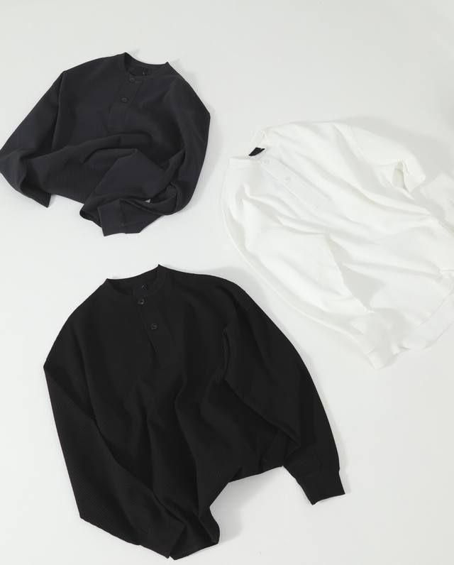 Daiwa pier39 Tech Thermal Henley Waffle Knit Crew Neck Long Sleeve 280G waffle k