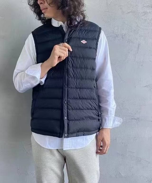 Danton Classic Down Vest (DDD) 90% Duck Down. Custom buttons with lettering, pri