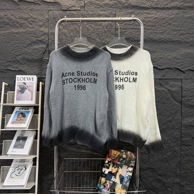 Exclusive High-Quality Limited Edition Inkjet Jacquard Letter Sweater Acne Studi