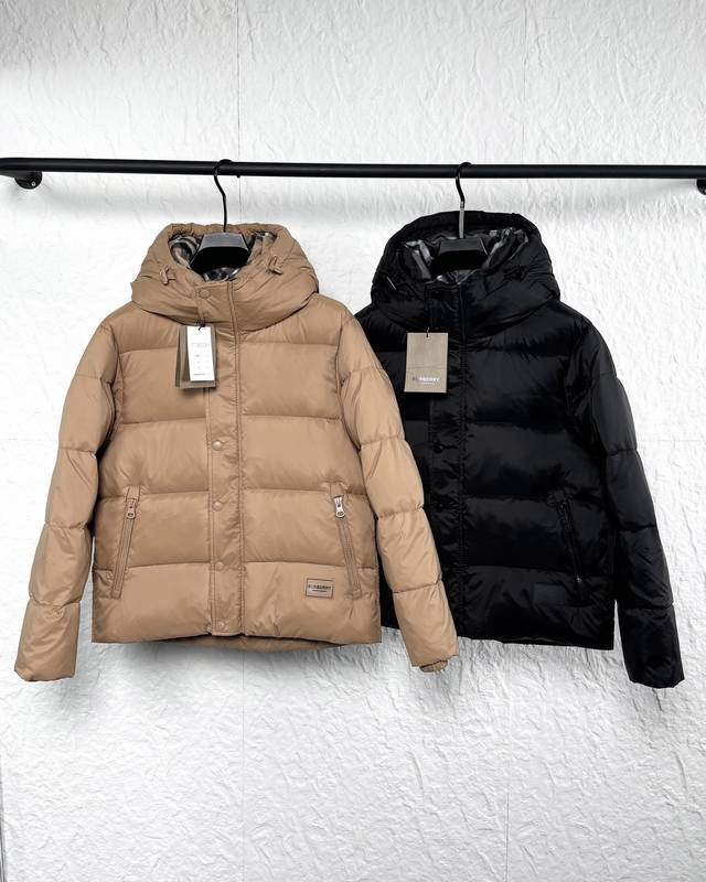 Top-tier Burberry 2025 Autumn/Winter New Original Men's Hooded Down Jacket/Outer