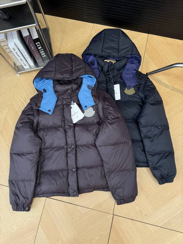 Moncler New Hooded Down Jacket, Detachable Hood! Cyclone 2-in-1 Goose Down Jacke