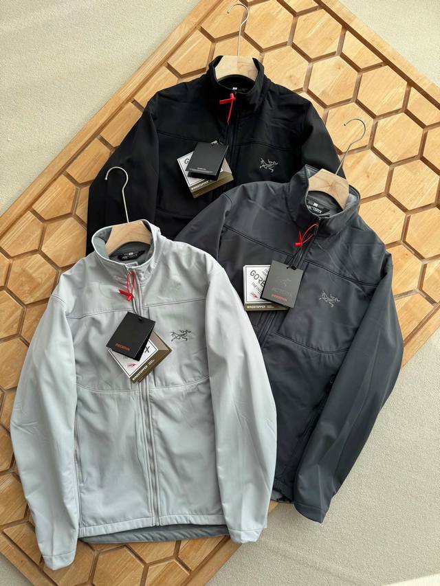 Arc'Teryx 2025 Autumn/Winter New Outdoor Stand-up Collar Embroidered Softshell J