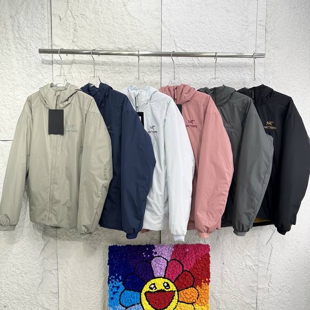 Embroidered Arcteryx Atom Ar Hoody Couple Style Windproof Warm Solid Color Casua