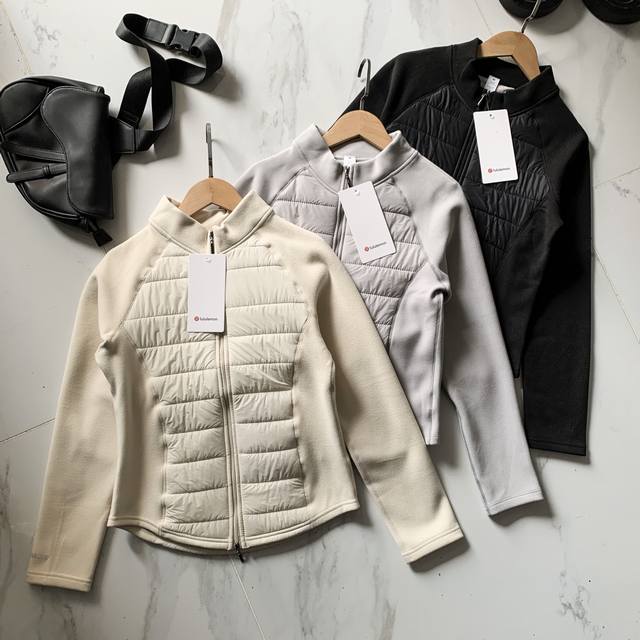 Lulu Down And Around Jacket Lightweight Stand Collar Warm Wool Fleece Sweater Sl