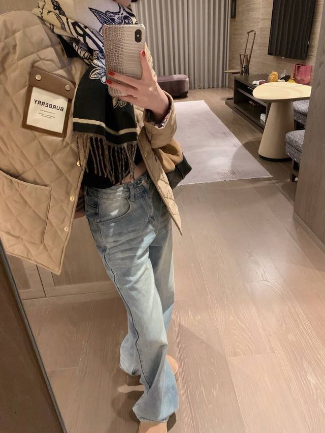 New Arrival Burberry* Custom Leather Pocket Print Classic Check Lined Thick Coat