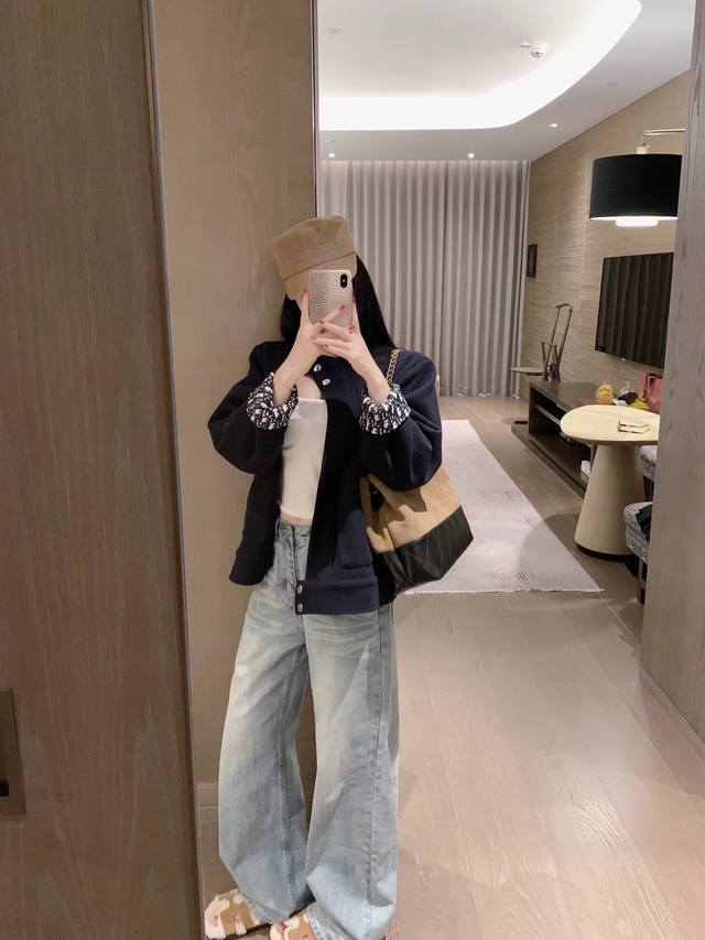 New Arrival Dio* Custom-made Dior monogram tweed jacket, same style as Gui's. Mo