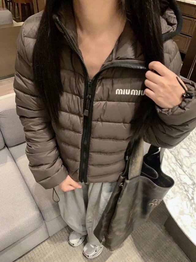 New Arrival! Miu Miu Lightweight Ribbed Down Jacket! Practical and stylish! Jenn