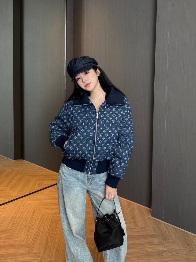 New Arrival: Down Jacket Lv, Donkey Stand Collar Button Denim Down Jacket Stand