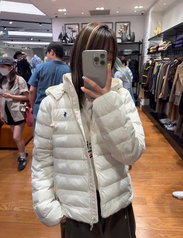 New Arrival Rl Ralph Pony Rib Hooded Down Jacket This down jacket is so beautifu