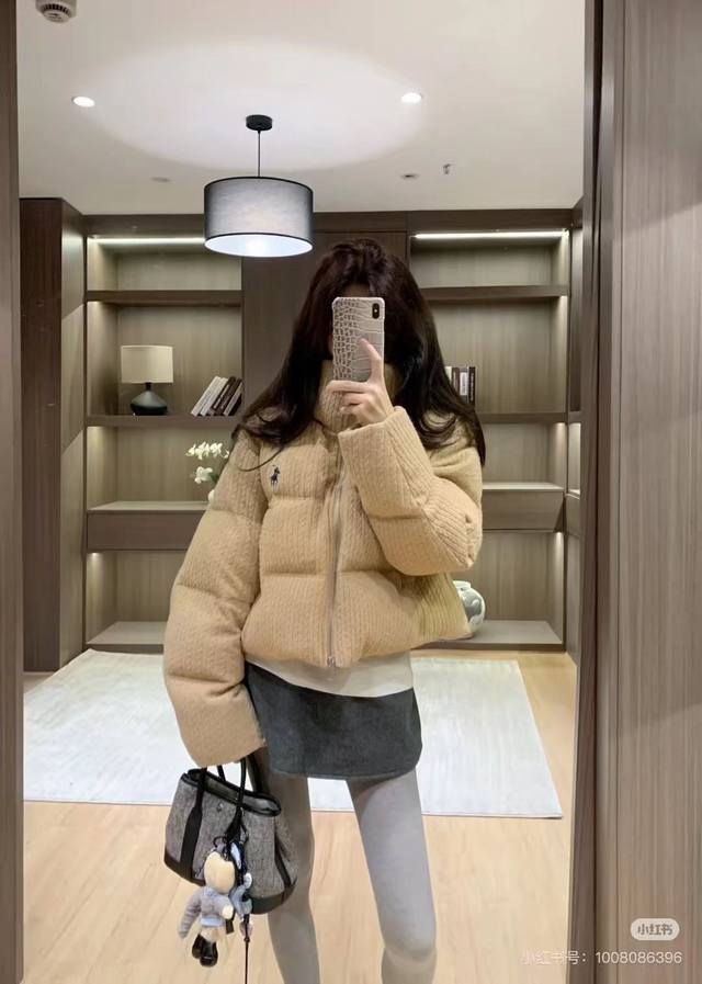 New Arrival Rl Ruff Cable Knit Three-Color Down Jacket Who can resist a soft an