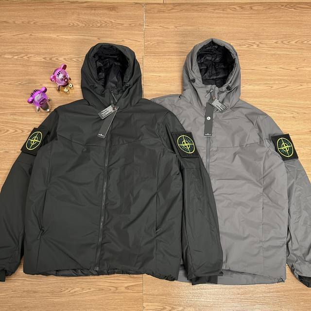 Stone Island Double Velcro Epaulette Functional Outdoor Jacket, Down Cotton Cott