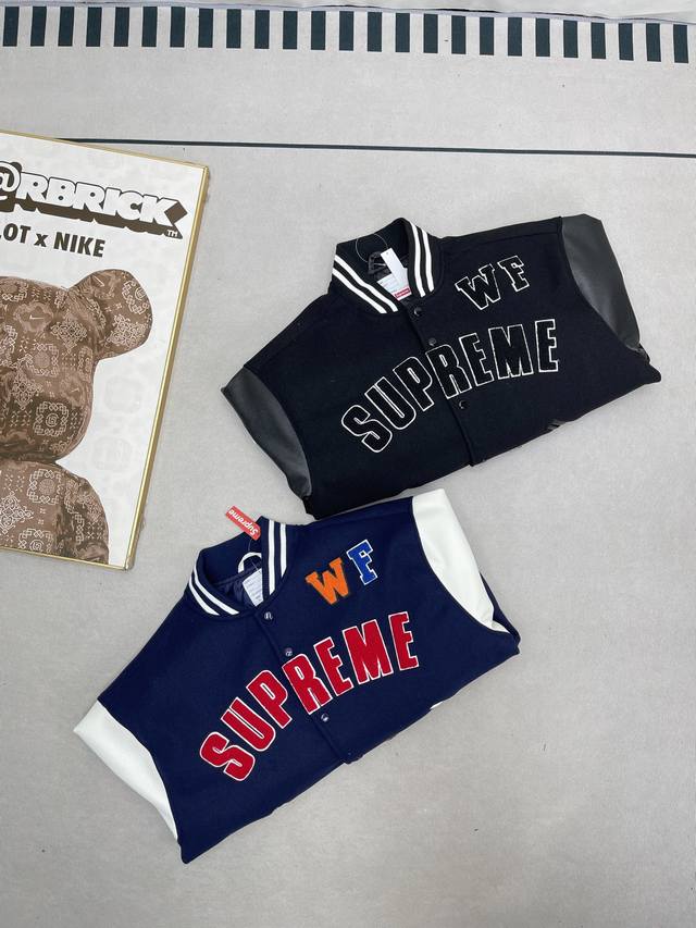 Supreme Ss25 Week3 praises Varsity Jacket Chenille Appliqu