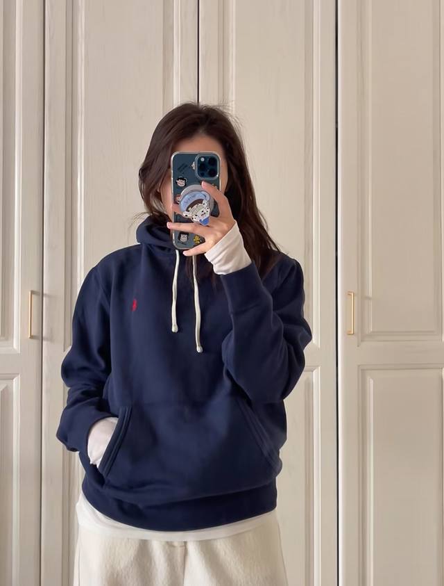 Ralph Lauren Hooded Casual Fleece-Lined Knit Sweatshirt Newest style, available