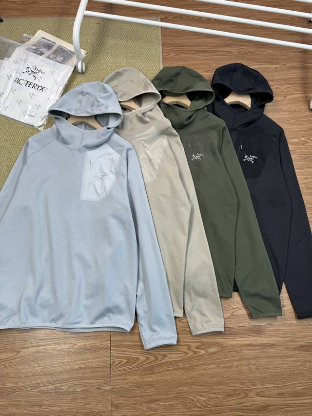 Arcteryx Covert Hoody - Warm Fleece Hooded Sweatshirt. Made with a three-color