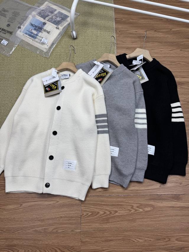 Thom Browne Fall/Winter Casual and Relaxed Style Cardigan, Unisex! The colors ar