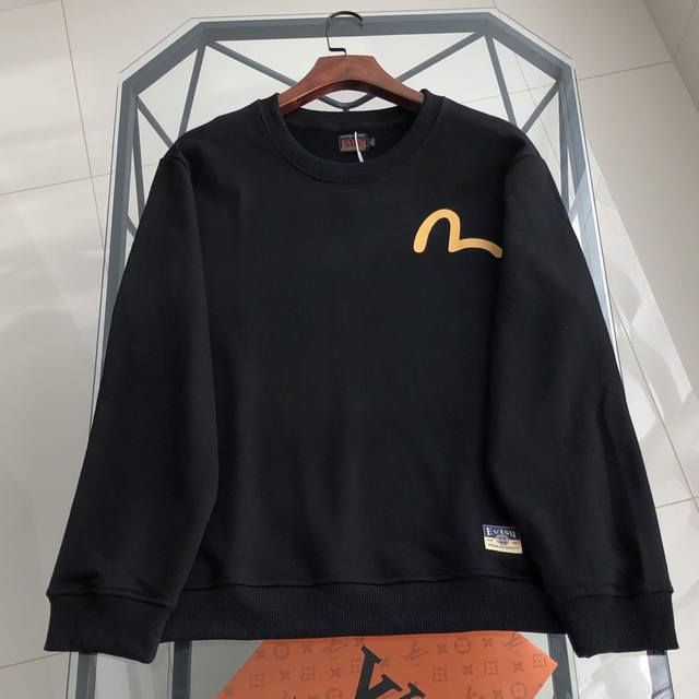 Evisu Fortune God Sweatshirt 2025 New Style Small M Seagull Retro Car Print Casu