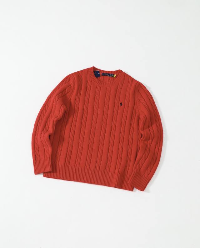 Round Neck Red Long-Term Round Neck Unisex Supply Ralph Lauren Unisex Solid Colo