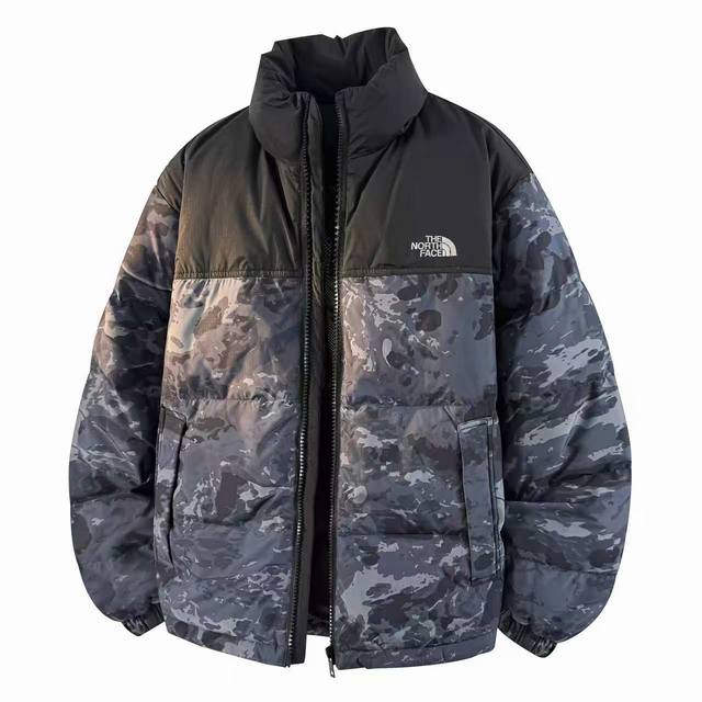 The North Face 2025Aw Outdoor Snow Series Camouflage Two-Tone Down Jacket Coat f