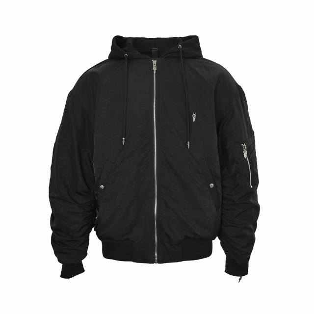 Chrome Hearts 25Fw Heavy Embroidered Hardware Cotton-padded Jacket Made with cus