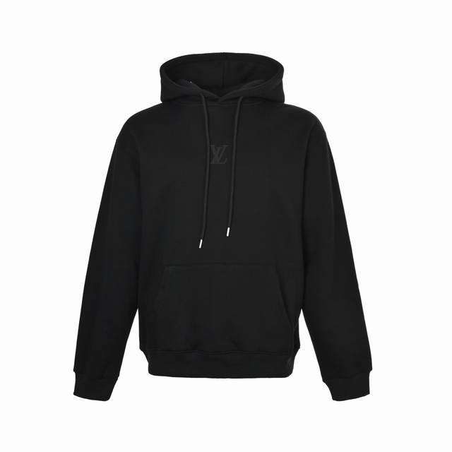 Louis Vuitton 25Fw Foamed Label Hooded Sweatshirt 480G High-Grade Combed Cotton