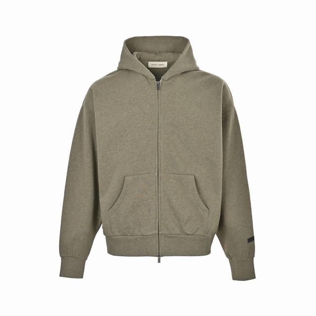 Fear Of God Fog Multi-line Essentials Metal Embossed Zipper Hooded Jacket Our fa