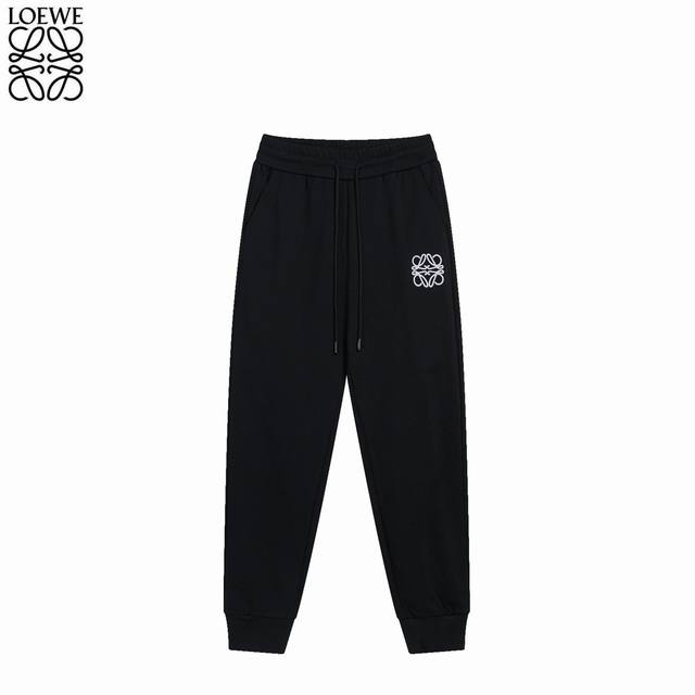 Loewe 24Ss Classic Logo Sleeve Pants 360g pure cotton sweatshirt fabric, special