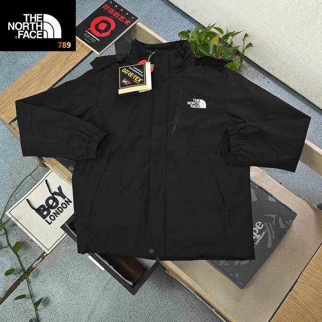 2025 New The North Face 3-in-1 Outdoor Jacket with Classic Reflective Logo Print
