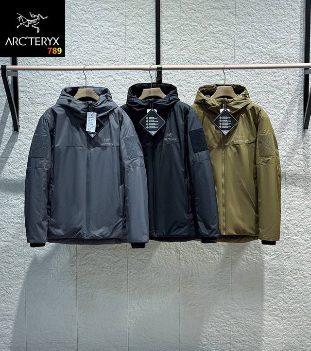 Arc'teryx 25 Lightweight Warm Cotton Jacket Coffee Green Black Dark Gray Arc'te