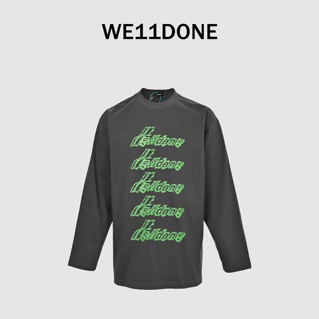 We11 Done 25Ss Yu Wenwen's Private Outfit: Fluorescent Green Bullet Screen Lette