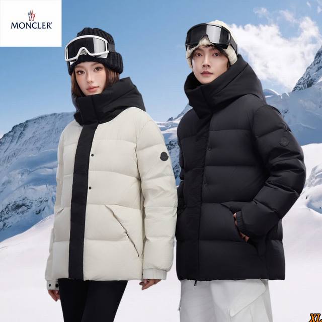 Exclusive real shot of new winter high-quality down jacket, hooded, loose fit,