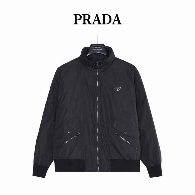 Prada 25Fw Thin Fleece Jacket with Double-Sided Flap Pockets (DDD) Filled with