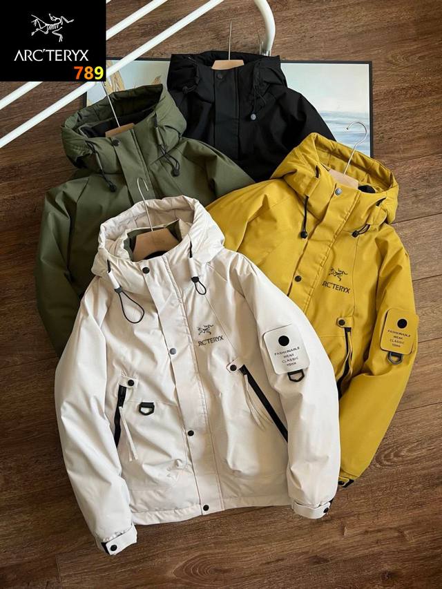 Arc'Teryx Couple Outdoor Waterproof Trendy Cotton Jacket, filled with pure natur