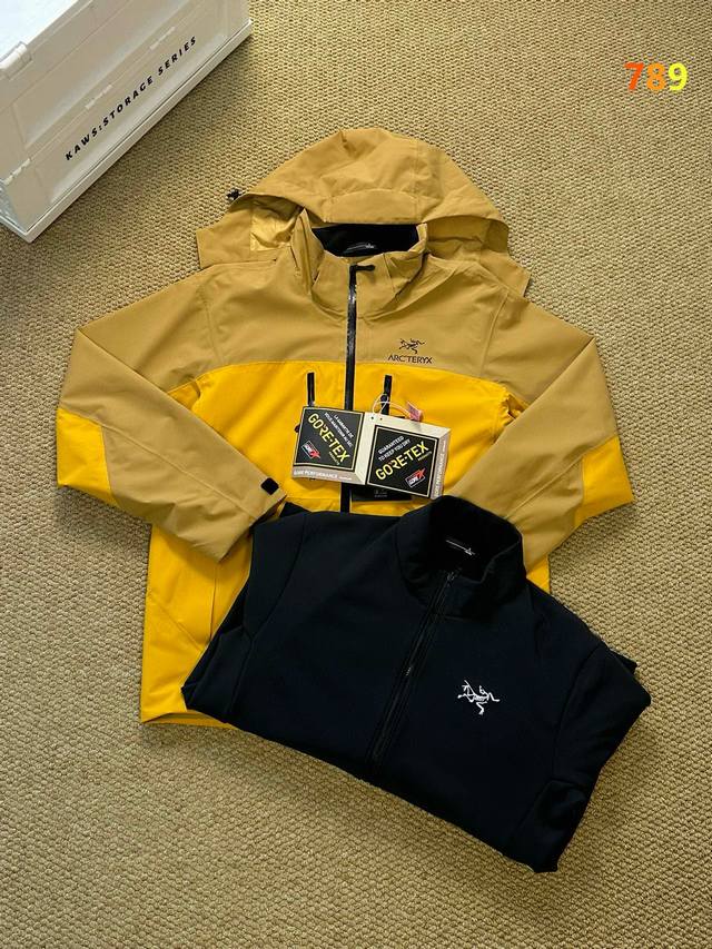 Arc'teryx 25Ss Autumn/Winter 3-in-1 Detachable Fleece Liner Outdoor Windproof C