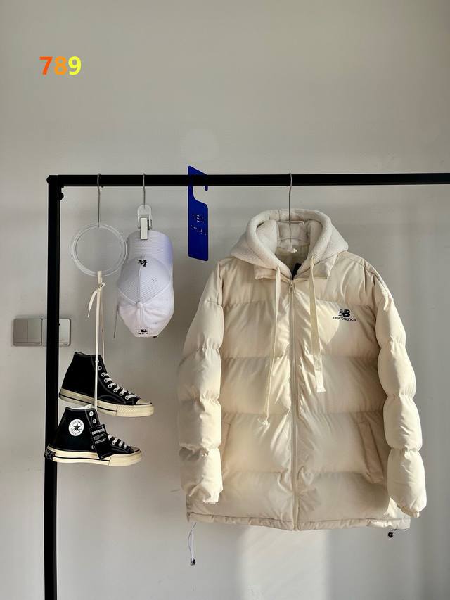 New Balance Winter New Style Faux Two-Piece Lambswool Patchwork Winter Couple Ho