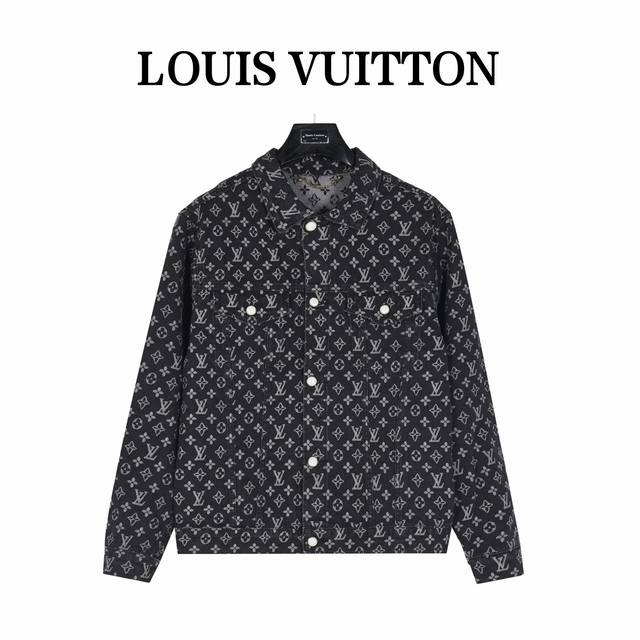 Louis Vuitton 24Fw All-over Mother-of-Pearl Button Denim Jacket LV's Monogram Du