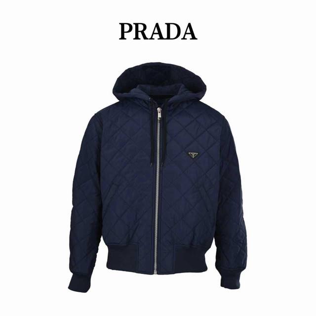 prada prd Lightweight Hooded Cotton Jacket (DDD) This style is made of recycled
