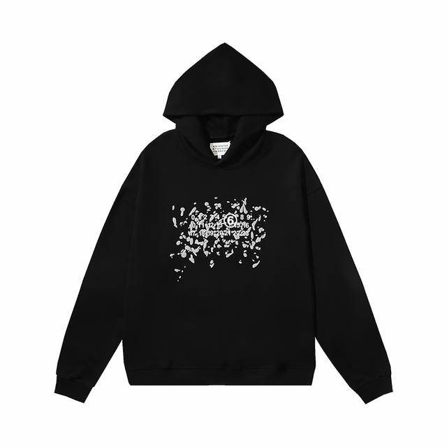 High-quality Maisonmargiela foam-print hoodie, unisex. Made with 380g terry clo