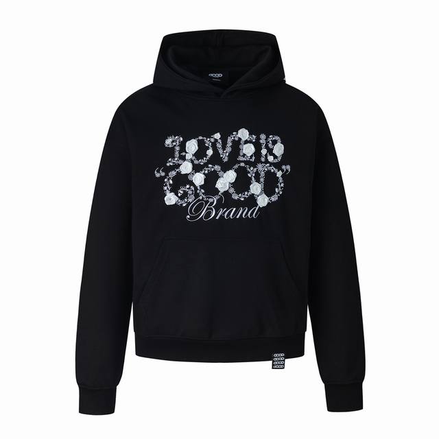 Goodbrand25Fw Floral and Birdsong Hooded Sweatshirt Unisex Black S-XL DDD