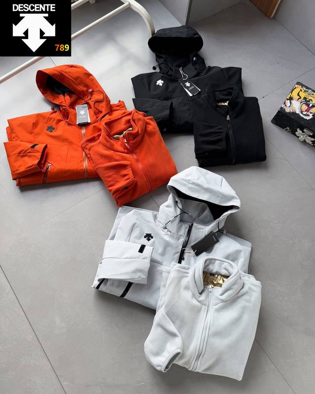 Descente Winter 2025 New Outdoor 3-in-1 Couple Windbreaker Jacket! Features a wa