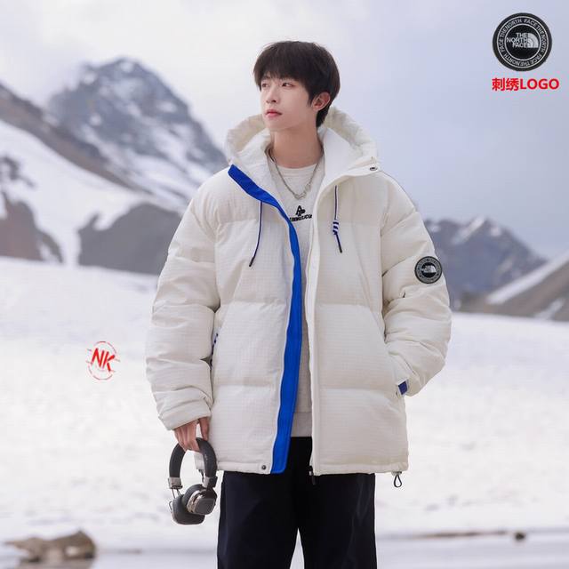 Embroidered Logo 90% White Duck Down The North Face White Duck Down Jacket. Shor
