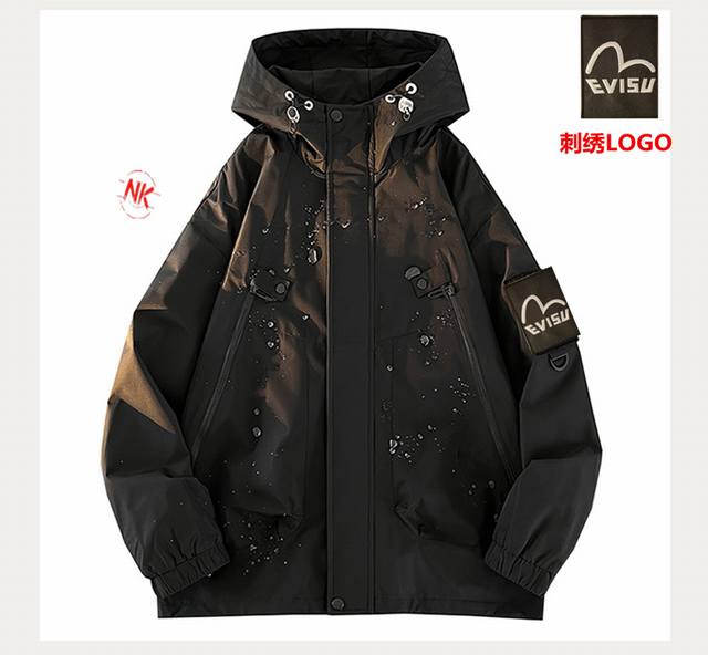 Embroidered Logo Evisu Windbreaker Series, 2025 Overseas Autumn Limited Edition