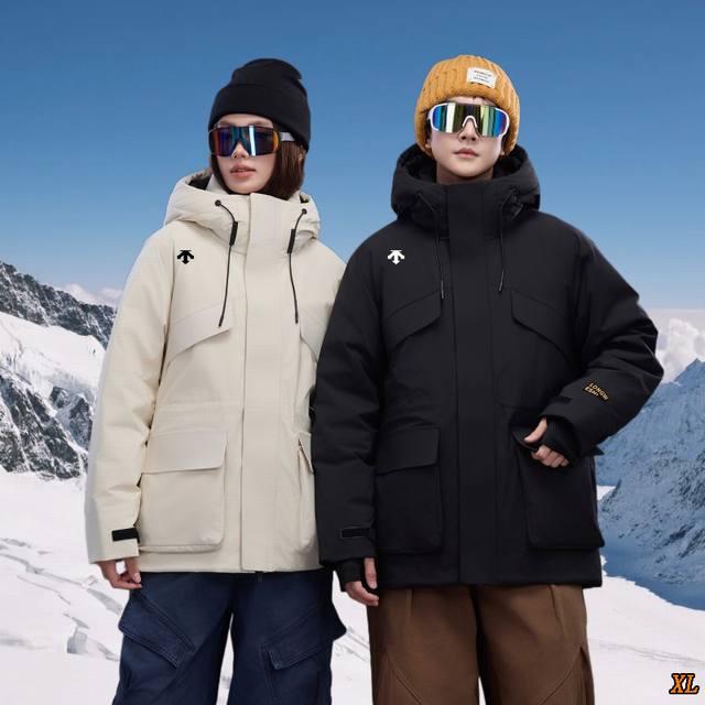 Descente Exclusive Real Shot New Arrival: High-Quality Winter Hooded Down Jacket