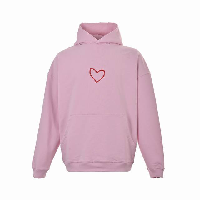 Balenciaga Valentine's Day Heart-Shaped Hooded Sweatshirt (24Fw) Developed by ou