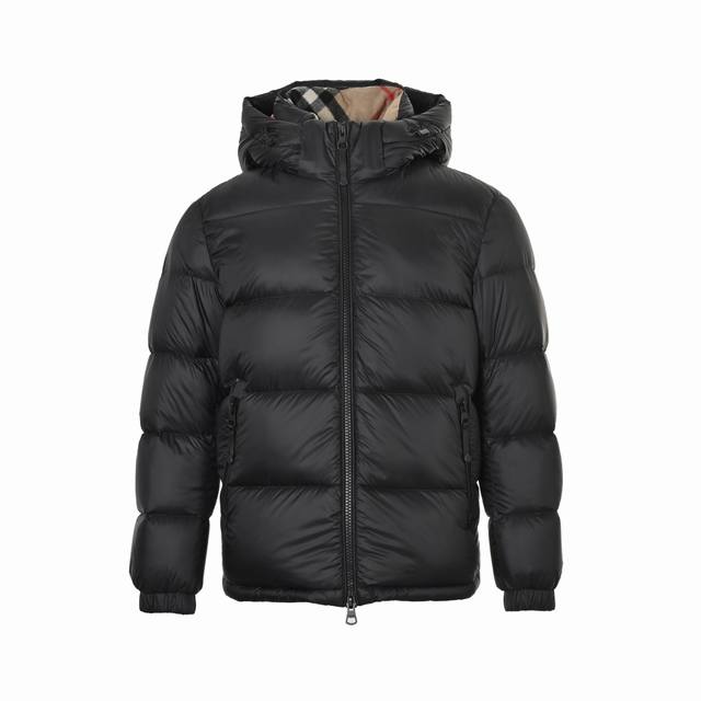 Burberry 25Fw New Check Hooded Down Jacket DDD. Filled with 90% white duck down