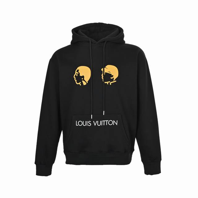 Louis Vuitton 25Fw Head-Shaped Hooded Sweatshirt 480G High-Grade Combed Cotton F