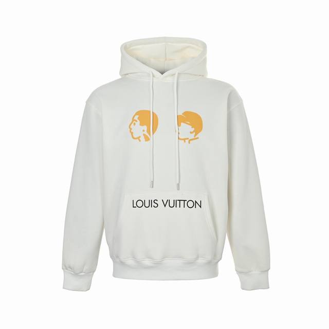 Louis Vuitton 25Fw Head-Shaped Hooded Sweatshirt, 480G High-Grade Combed Cotton