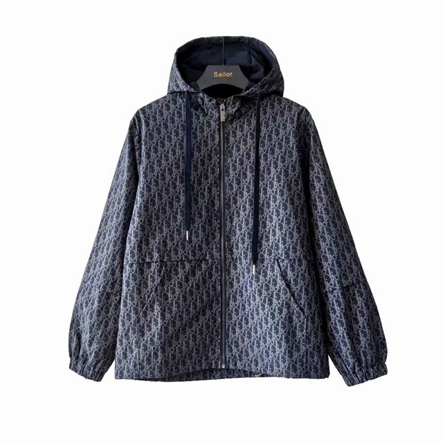 Real Shot Details + Size Chart Dior Logo All-over Jacquard Pattern Jacket Custom