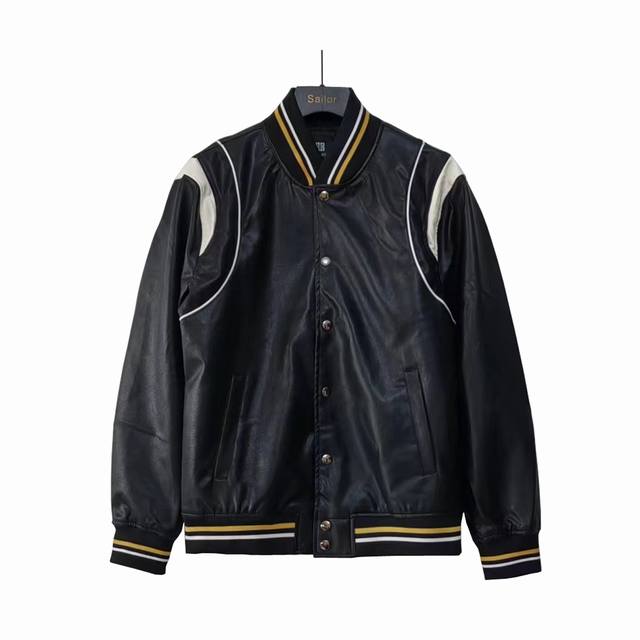 Real Shot Details + Size Chart Givenchy Single-Breasted Leather Baseball Jacket
